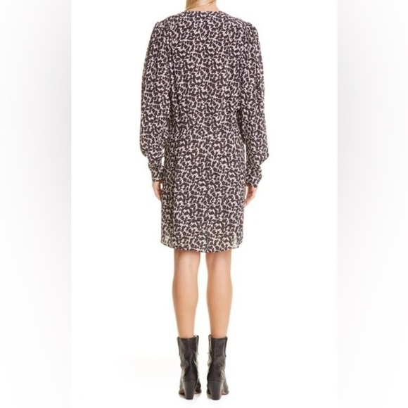ISABEL MARANT "Arone" Floral Vine Viscose Crepe Draped Dress FR44 US 12 NWT 595$ - Picture 2 of 10